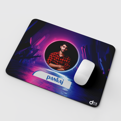 Personalized Dark Abstract Mouse Pad | Custom Photo Tech Geometric Mouse Pad by Diraprints