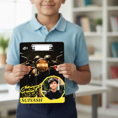 Personalized Classic Bike Exam Board | Custom Photo & Name Writing Pad with Gear Motif By Diraprints