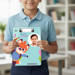 Personalized Back to School Exam Board | Cute Fox Theme A4 Clipboard for Kids By Diraprints