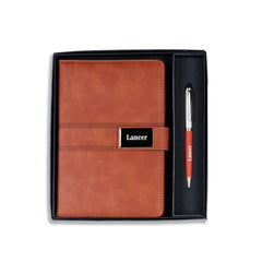 Personalized Diary and Pen Set | Custom Name Engraved Executive Journal Gift Box | Premium Leatherette Set by Diraprints
