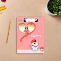 Personalized Shin-chan Exam Board | Custom Photo & Name Writing Pad for Kids by Diraprints