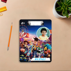 Personalized Toy Story Cartoon Exam Board | Custom Photo & Name Writing Pad for Kids By Diraprints