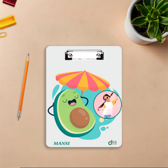 Custom Avocado Theme Exam Board | Personalized A4 Clipboard for Girls and Students By Diraprints