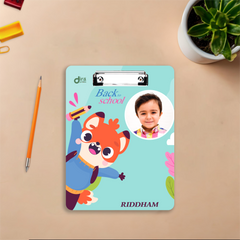 Personalized Back to School Exam Board | Cute Fox Theme A4 Clipboard for Kids By Diraprints