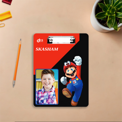Custom Super Mario Theme Exam Board | Personalized A4 Gaming Clipboard for Kids By Diraprints