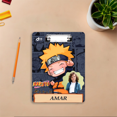 Personalized Naruto Anime Exam Board | Custom Photo & Name Writing Pad for Students By Diraprints