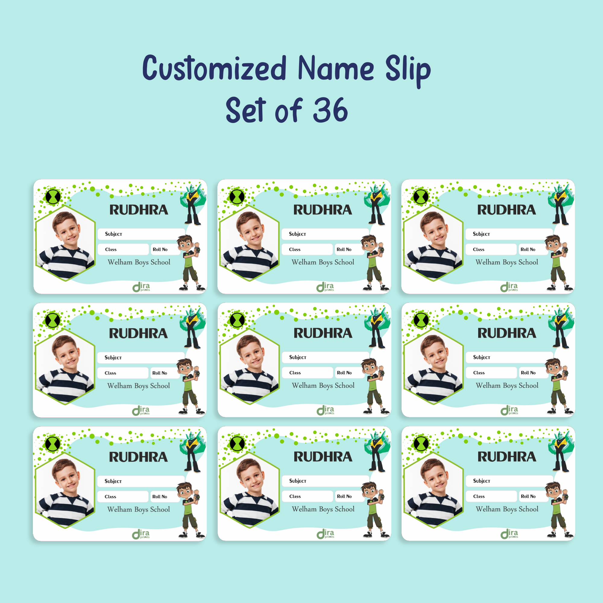 Personalized Ben 10 Diamondhead Name Slip by Diraprints