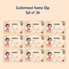 Personalized Child Name Slip | Custom Kids ID Labels for School by Diraprints