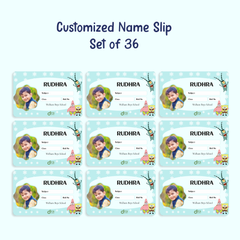 Personalized SpongeBob Name Slip | Custom Kids ID Labels for School by Diraprints