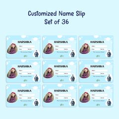 Personalized Penguin Name Slip | Custom Kids ID Labels for School by Diraprints