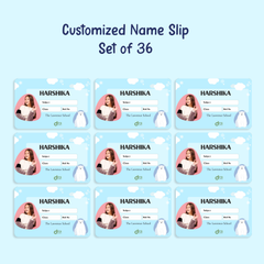 Personalized Polar Bear Name Slip | Custom Kids ID Labels for School by Diraprints