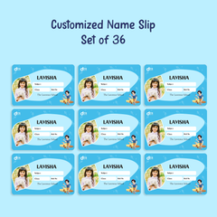 Personalized Snow White Name Slip | Custom Kids ID Labels for School by Diraprints