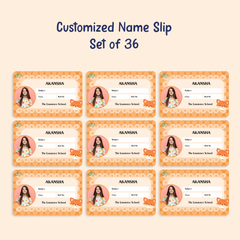 Personalized Stylized Fox Name Slip | Custom Kids ID Labels for School by Diraprints
