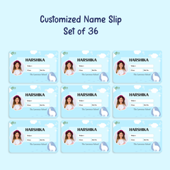 Personalized Rabbit Name Slip | Custom Kids ID Labels for School by Diraprints