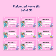 Personalized Candy Box Name Slip | Custom Kids ID Labels for School by Diraprints