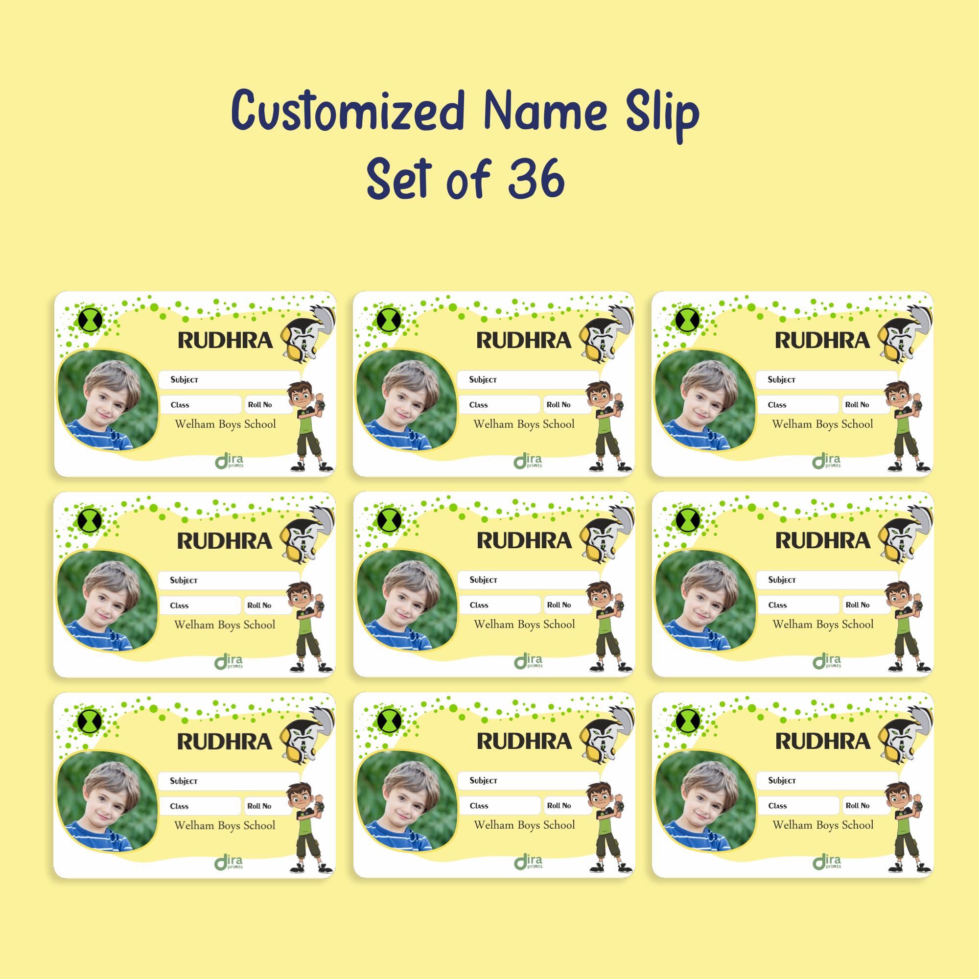 Personalized Ben 10 Cannonbolt Name Slip by Diraprints