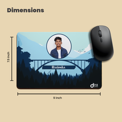 Personalized Nature Landscape Mouse Pad | Custom Photo Bridge Mouse Pad by Diraprints