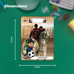 Personalized Ronaldo & Messi GOAT Exam Board | Custom Photo & Name Writing Pad for Football Fans By Diraprints