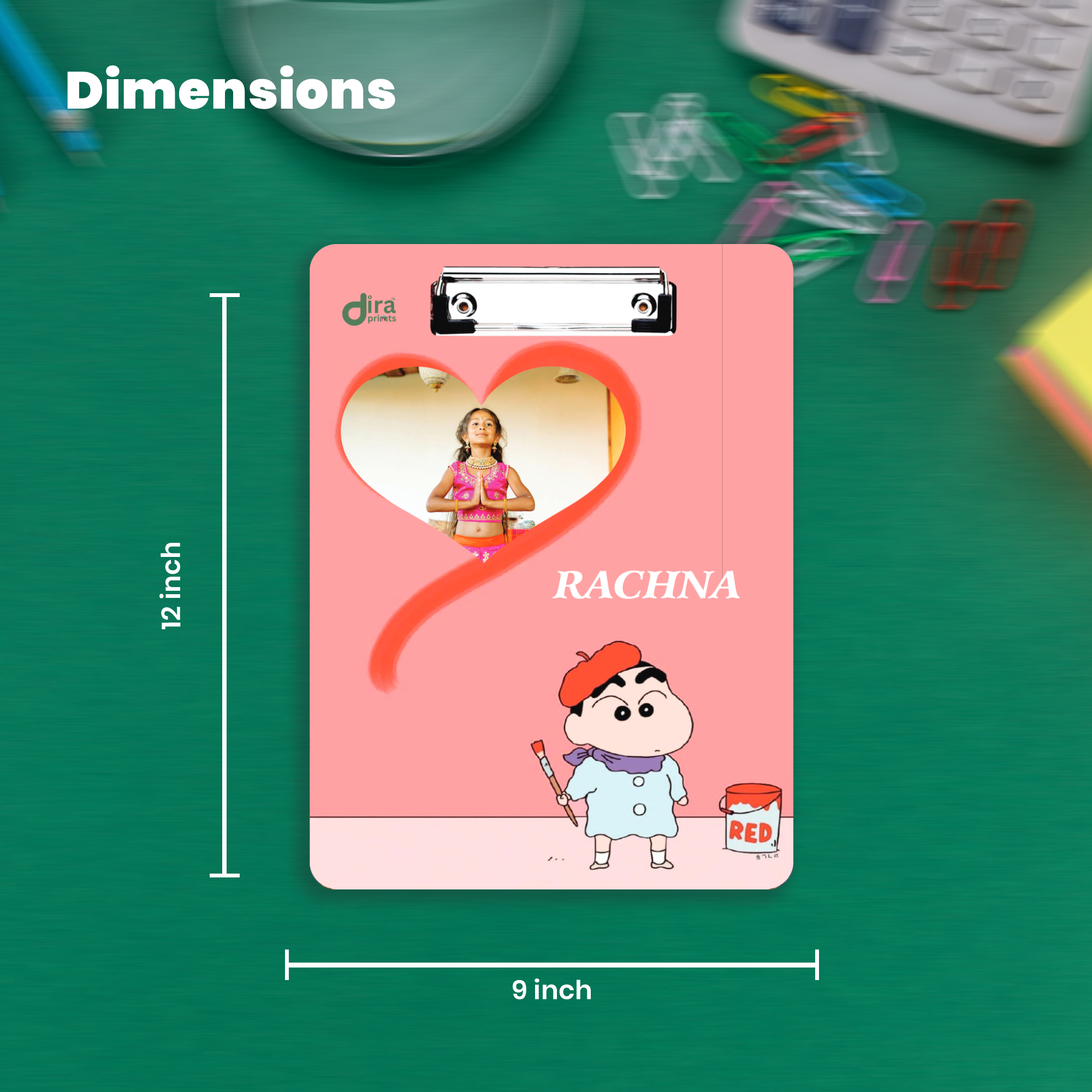 Personalized Shin-chan Exam Board | Custom Photo & Name Writing Pad for Kids by Diraprints
