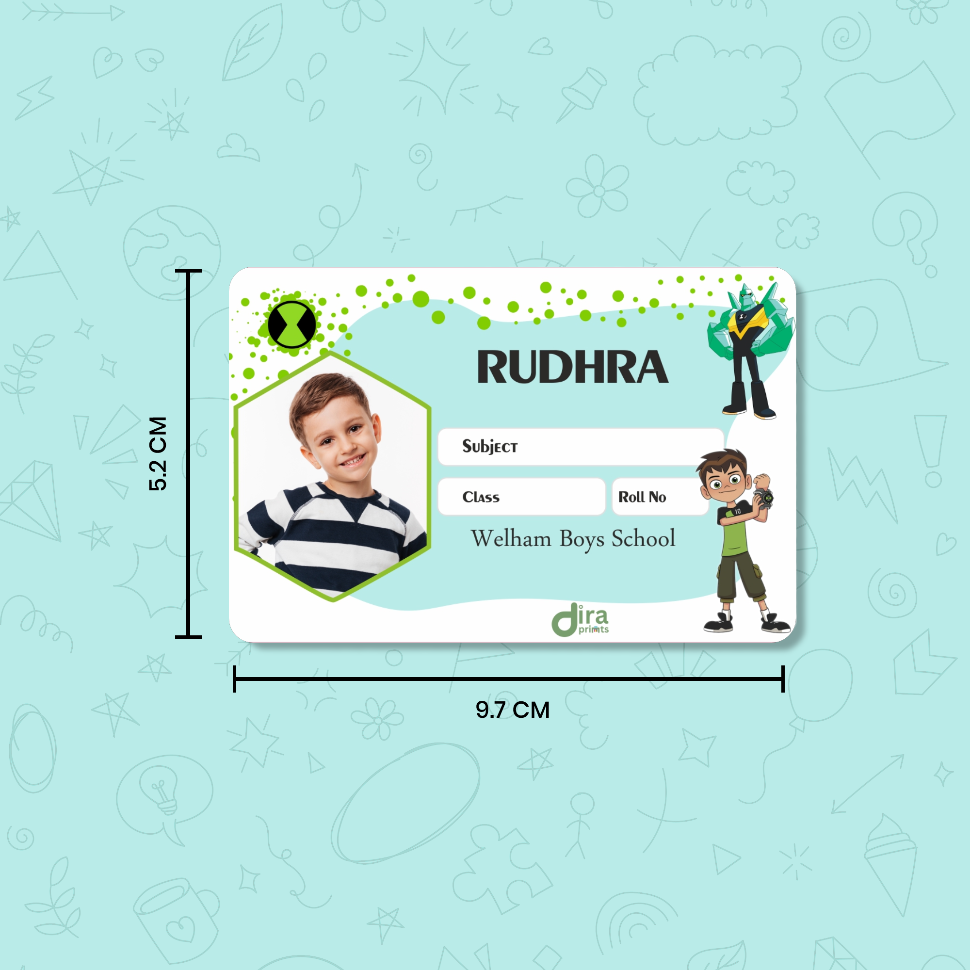 Personalized Ben 10 Diamondhead Name Slip by Diraprints