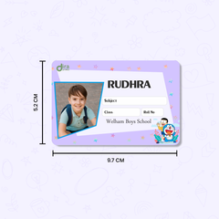 Personalized Doraemon Name Slip | Custom Kids ID Labels for School by Diraprints