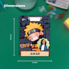 Personalized Naruto Anime Exam Board | Custom Photo & Name Writing Pad for Students By Diraprints