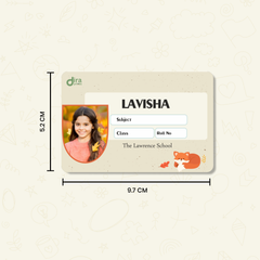 Personalized Red Fox Name Slip | Custom Kids ID Labels for School by Diraprints