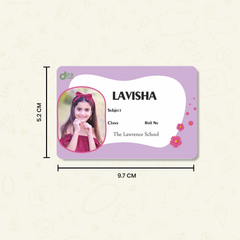 Personalized Flower Theme Name Slip | Custom Kids ID Labels for School by Diraprints