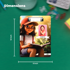 Custom Reading Girl Theme Exam Board | Personalized A4 Clipboard for Book Lovers & Students By Diraprints
