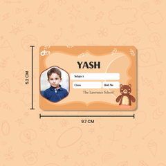 Personalized Teddy Bear Name Slip | Custom Kids ID Labels for School by Diraprints