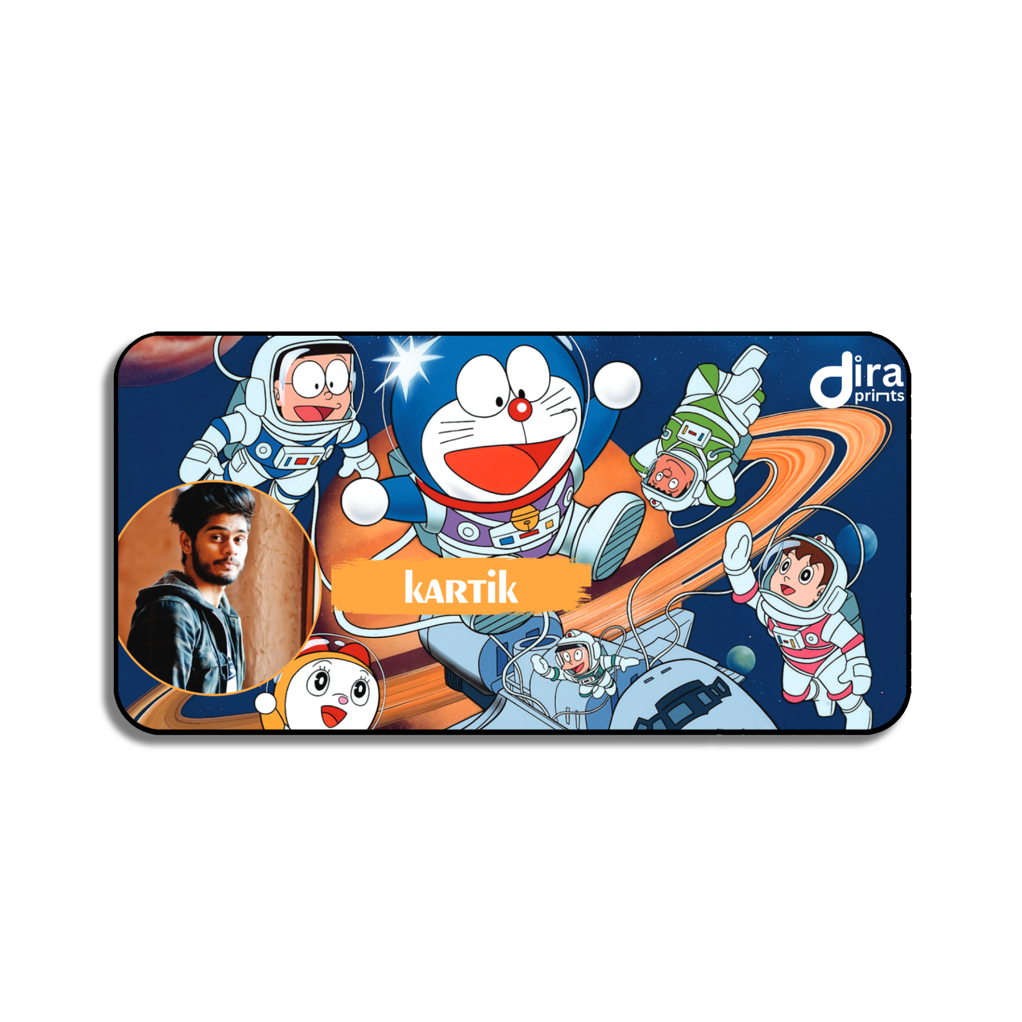 Personalized Doraemon Desk Mat | Custom Photo Anime Large Desk Mat by Diraprints